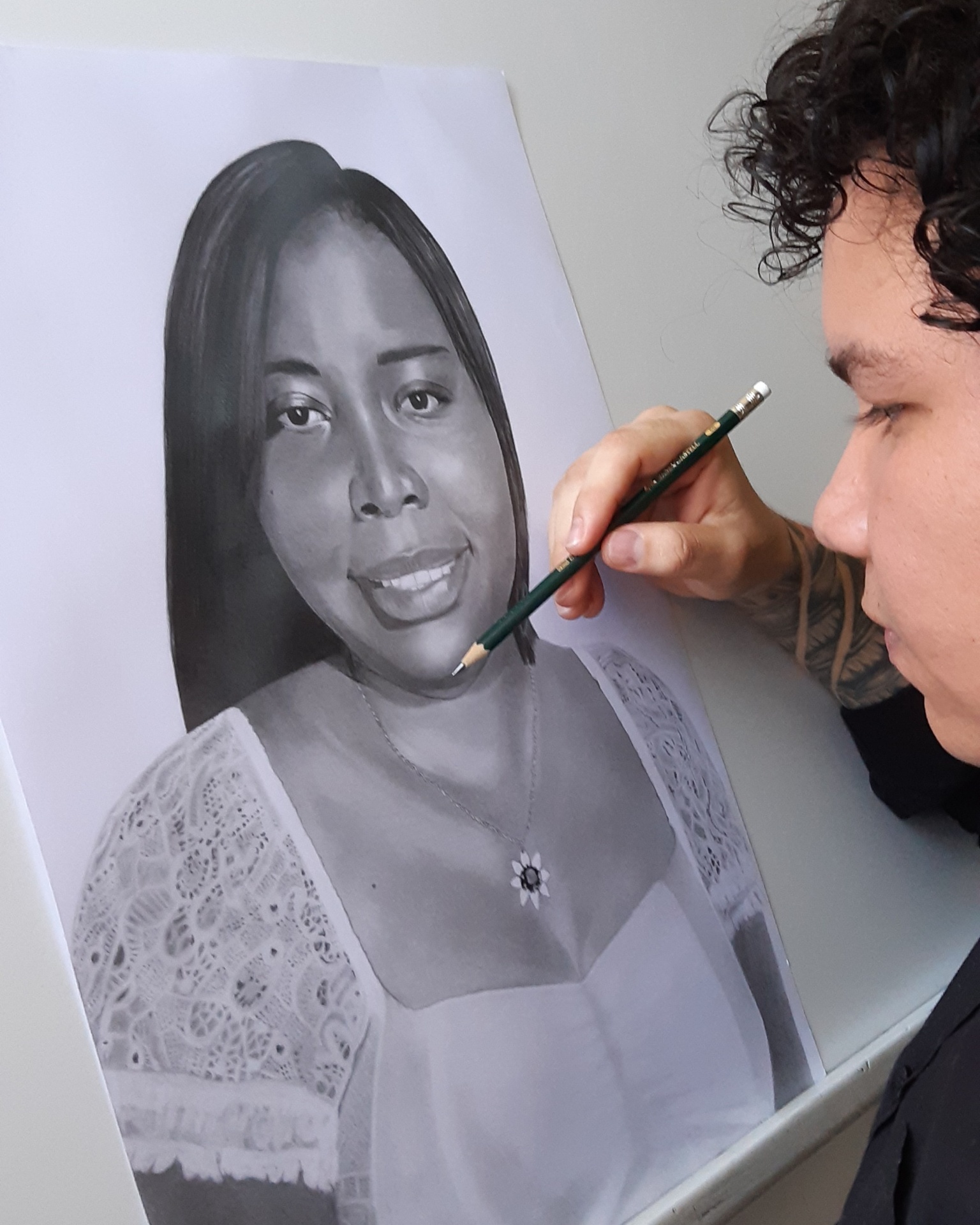 Detalle de una obra creada a mano por WíswellArt